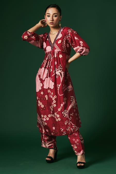 Arte-Alter Camelia Printed Kurta & Pant Set 