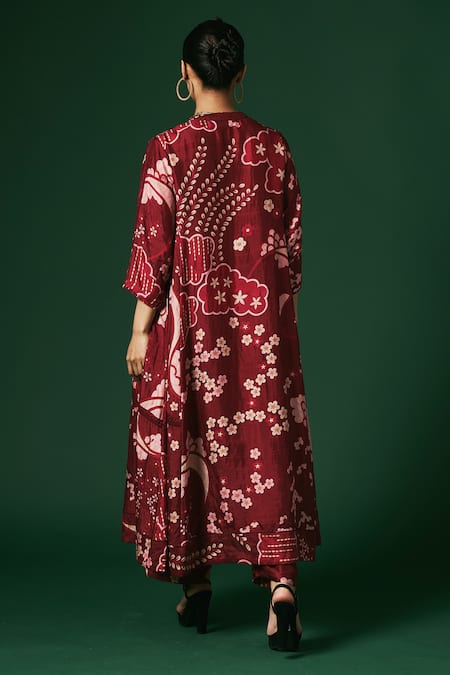 Arte-Alter Hibiscus Printed Kurta & Pant Set 