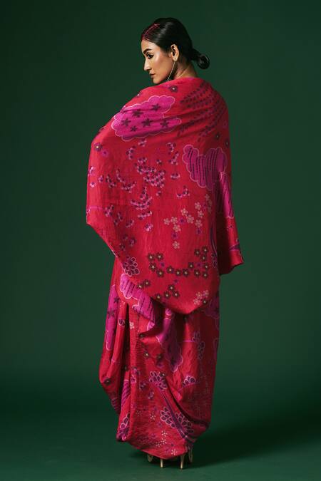 Arte-Alter Clematis Printed Cape & Dress Set 