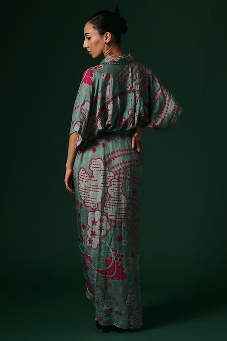 Arte-Alter Daphne Printed Draped Dress 