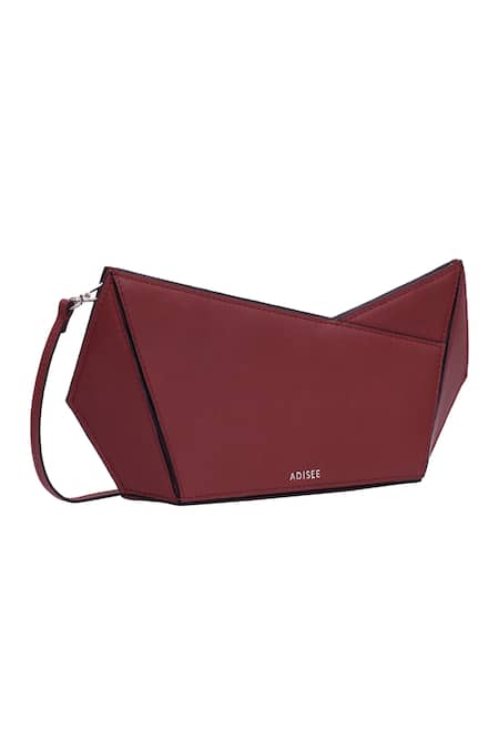 Adisee Abstract Structured Leather Clutch 