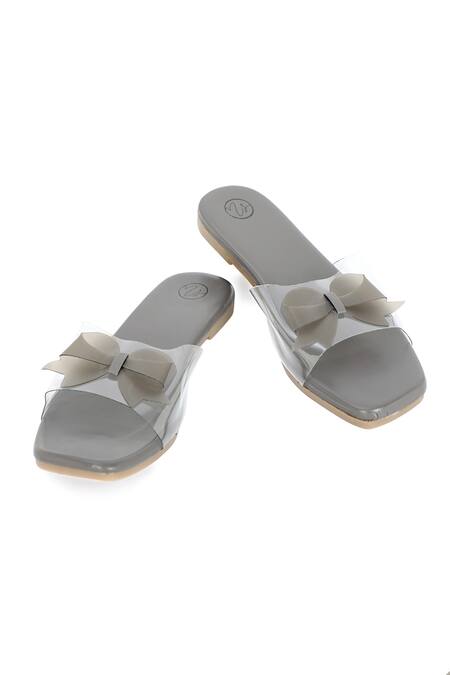 NR By Nidhi Rathi Bow Embellished Strap Flats