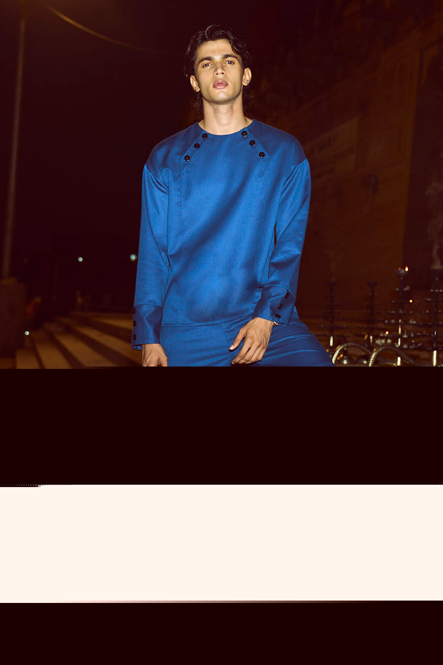 Dash And Dot Blue Polyester, Viscose, Lycra Solid Straight Pant at Aza Fashions Dash And Dot_Blue Polyester, Viscose, Lycra Solid Straight Pant _at_Aza_Fashions