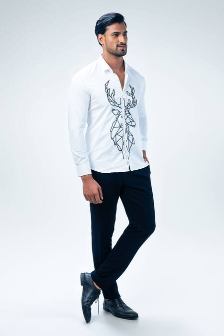 Shop Kommal Sood White Cotton Cut Work Cutdana Embroidered Shirt Online at Aza Fashions Shop_Kommal Sood_White Cotton Cut Work Cutdana Embroidered Shirt _Online_at_Aza_Fashions