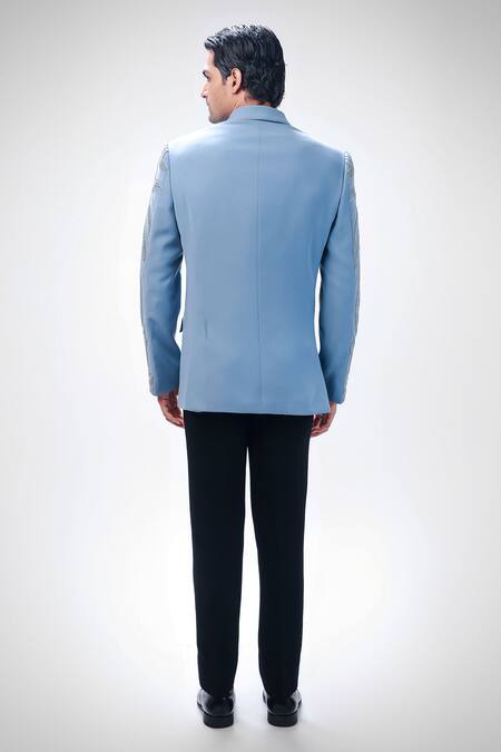 Kommal Sood Cutdana & Sequin Embroidered Tuxedo Pant Set