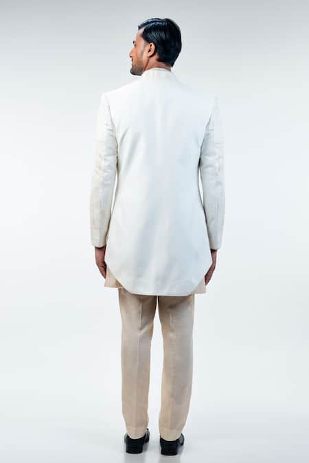 Kommal Sood Abstract Hand Embroidered Sherwani Trouser Set 