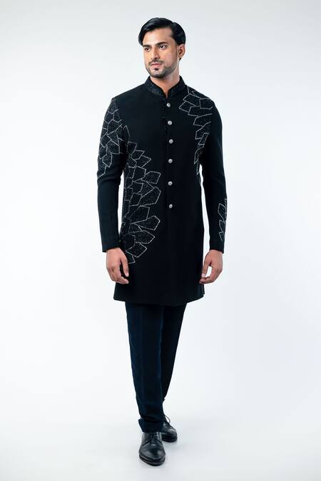 Kommal Sood Resham Embroidered Sherwani With Trouser 