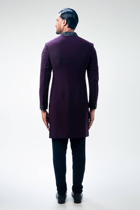 Kommal Sood Sequin Hand Embroidered Sherwani With Trouser 