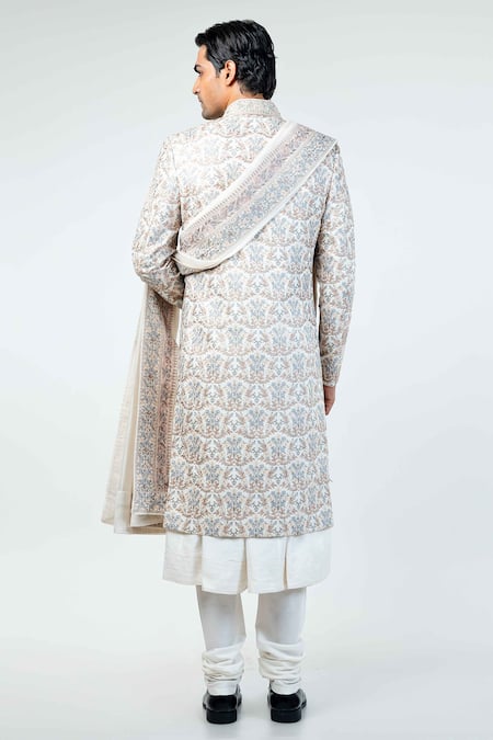 Kommal Sood Flower Bloom Hand Embroidered Sherwani Set 
