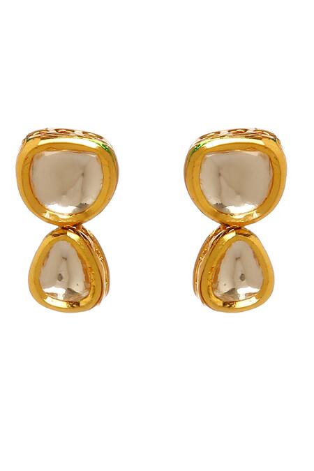 Buy_Minaki_Gold Plated Diamonds, Stones Kundan Drop Necklace Set_Online_at_Aza_Fashions