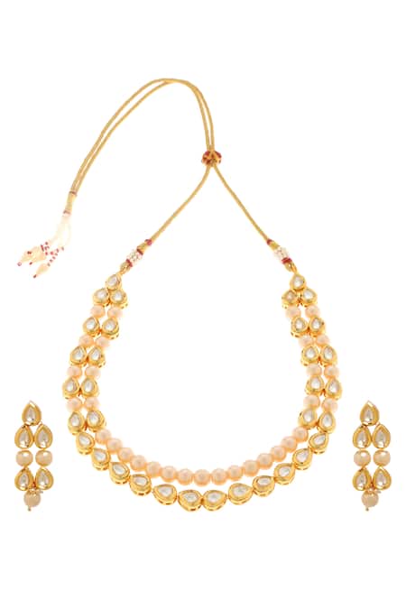 Minaki Embellished Layered Necklace Set 