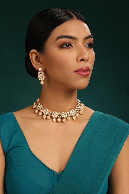 MINAKI Embroidered Choker Necklace Set 