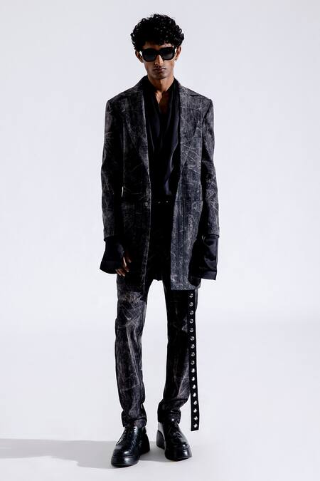 Buy_Aroka_Black Modal, Satin Wrap Shirt_Online_at_Aza_Fashions