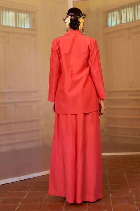 Mona And Vishu Pant Set With Embroidered Bustier 