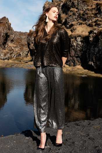 sequin boxy top