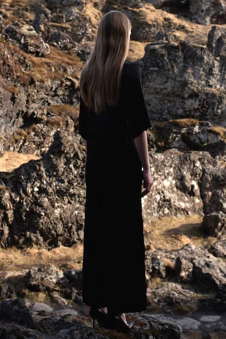 Dash And Dot Placement Dori Embroidered Shirt & Pant Set 