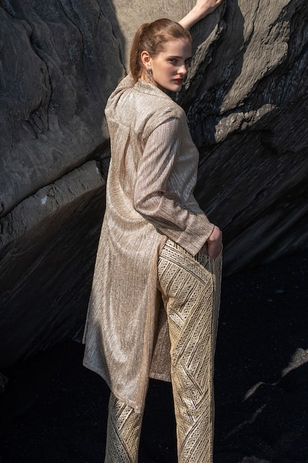 Dash And Dot Shimmering Longline Shirt 