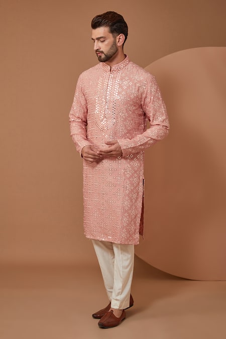 Kasbah Mirrorwork Floral Embroidered Kurta 