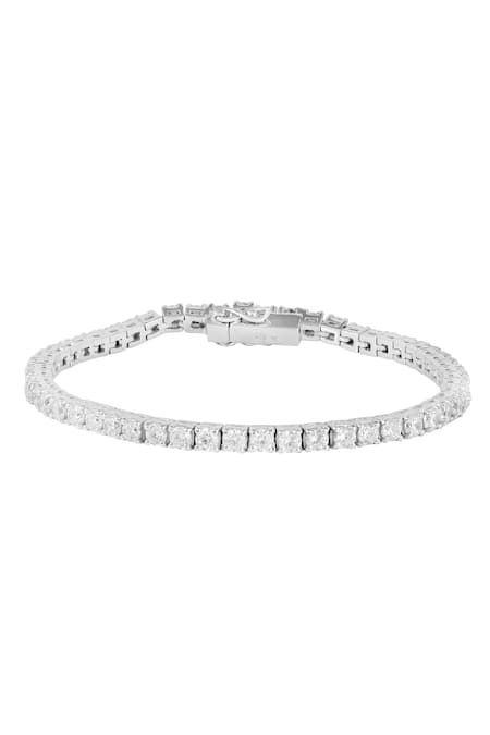 PRATA Cubic Zirconia Studded Tennis Bracelet 