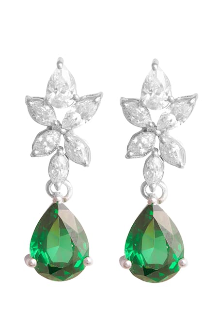 Prata Floral Blossom Drop Earrings 