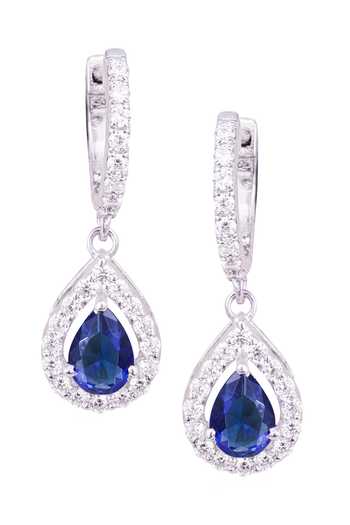Buy Prata Blue Crystals, Diamonds Stone Embellished Drop Earrings at Aza Fashions Buy_Prata_Blue Crystals, Diamonds Stone Embellished Drop Earrings _at_Aza_Fashions