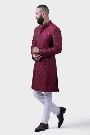 Buy Raghavendra Rathore Jodhpur Maroon Silk Embroidery The Ambrosia Persian Achkan Online at Aza Fashions Buy_Raghavendra Rathore Jodhpur_Maroon Silk Embroidery The Ambrosia Persian Achkan _Online_at_Aza_Fashions
