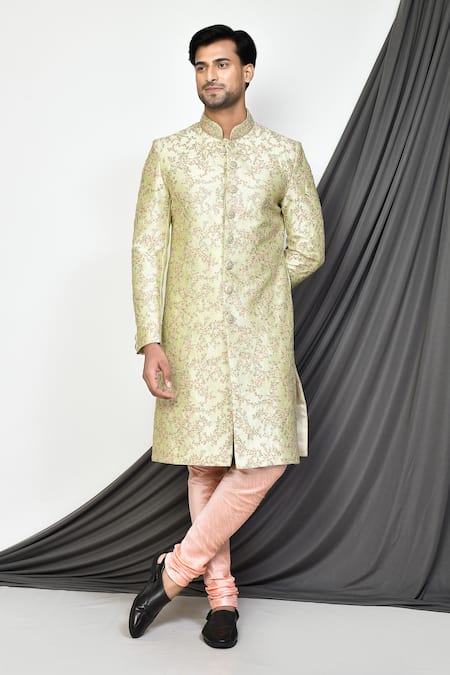 Aryavir Malhotra Floral Jaal Embroidered Sherwani 