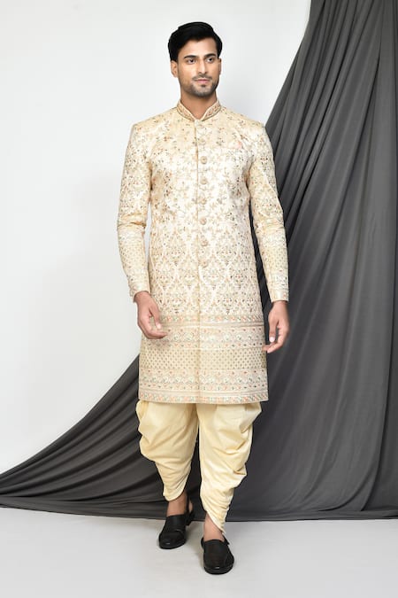 Aryavir Malhotra Thread Embroidered Sherwani Set 