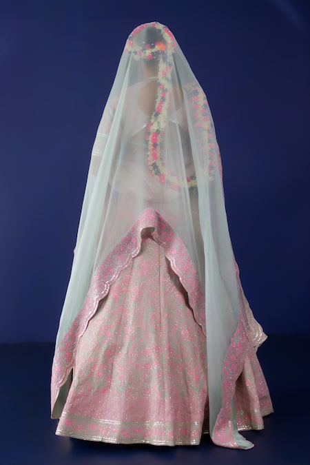 Ridhimaa Gupta Sindoori Resham Embroidered Bridal Lehenga Set 