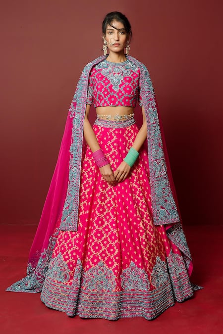 Ridhimaa Gupta Kaushika Bandhani Pattern Bridal Lehenga Set 