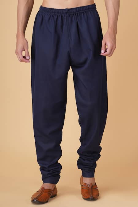 Manish Nagdeo Blue Cotton, Silk Embroidery Geometric Placement Print Kurta Set Online at Aza Fashions Manish Nagdeo_Blue Cotton, Silk Embroidery Geometric Placement Print Kurta Set _Online_at_Aza_Fashions