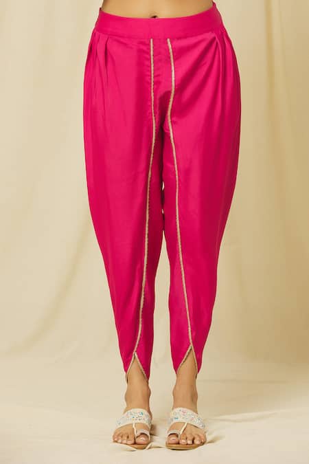 Omana By Ranjana Bothra Orange Tussar, Satin, Organza Sequins, Zari, Shabana Blossom Kurta Dhoti Set at Aza Fashions Omana By Ranjana Bothra_Orange Tussar, Satin, Organza Sequins, Zari, Shabana Blossom Kurta Dhoti Set _at_Aza_Fashions