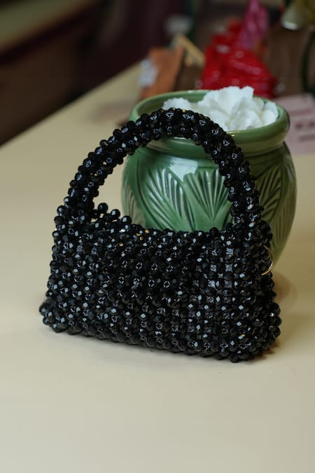 Cilwana Studio Black Embellished Crystal Bag
