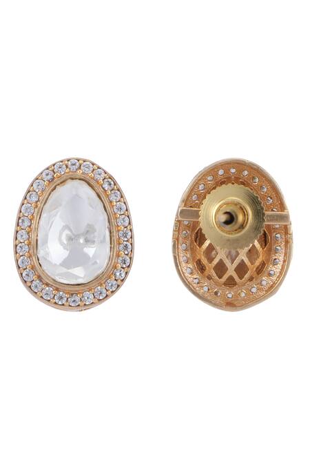 Buy_Auraa Trends_Blue Crystals, Diamonds Bead Layered Embellished Pendant Choker Set 