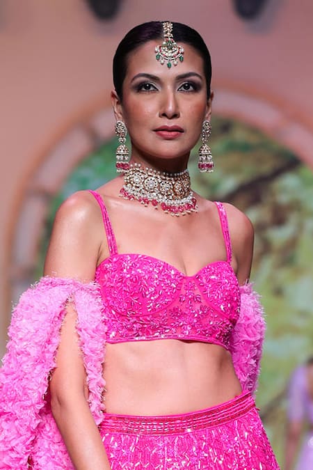 Neeta Lulla Iksha Sequin Embellished Lehenga Cape Set 