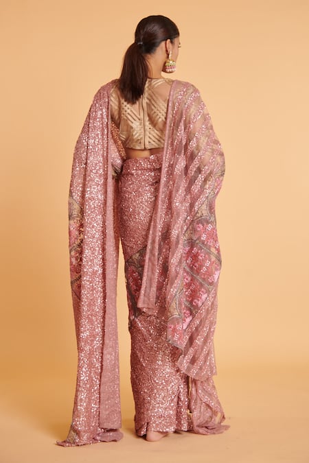 Siddartha Tytler Sequin Embellished Floral Dupatta 