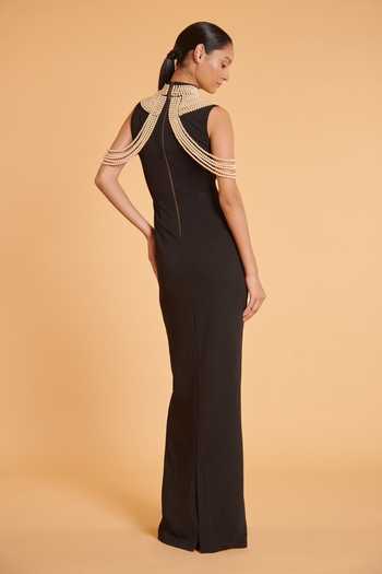 Siddartha Tytler Pearl Embellished Gown 