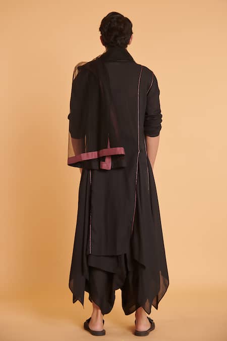 Siddartha Tytler Draped Kurta & Flap Dhoti Pant Set 