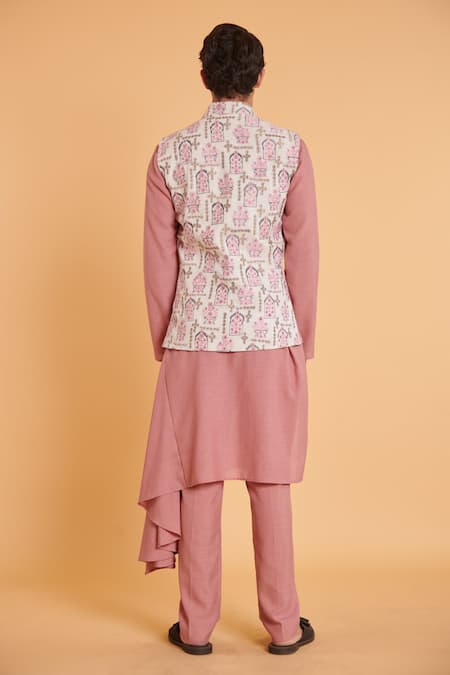 Siddartha Tytler Thread Embroidered Bundi & Kurta Set 