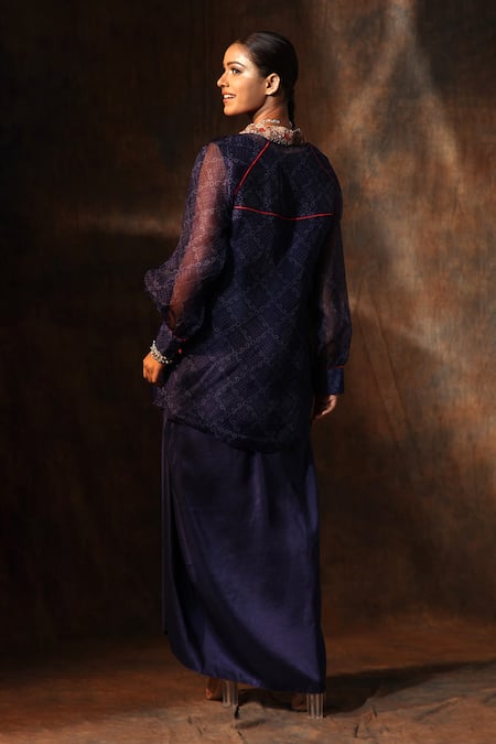 Neeta Bhargava Bandhani Print Tunic With Skirt 