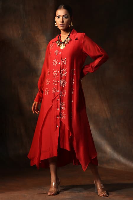 Neeta Bhargava Bandhani Hand Painted Dress 