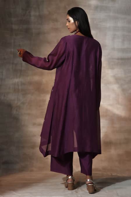 Neeta Bhargava Hand Painted Jacket Palazzo Set 