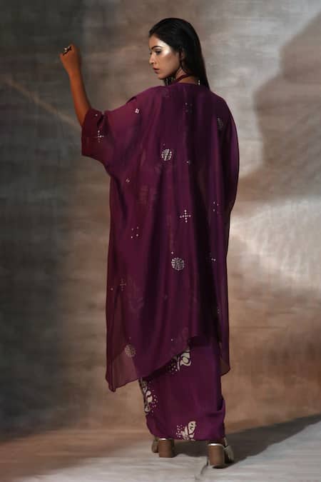 Neeta Bhargava Hand Painted Shrug Skirt Set 