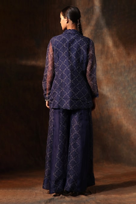 Neeta Bhargava Bandhani Print Coat Sharara Set 