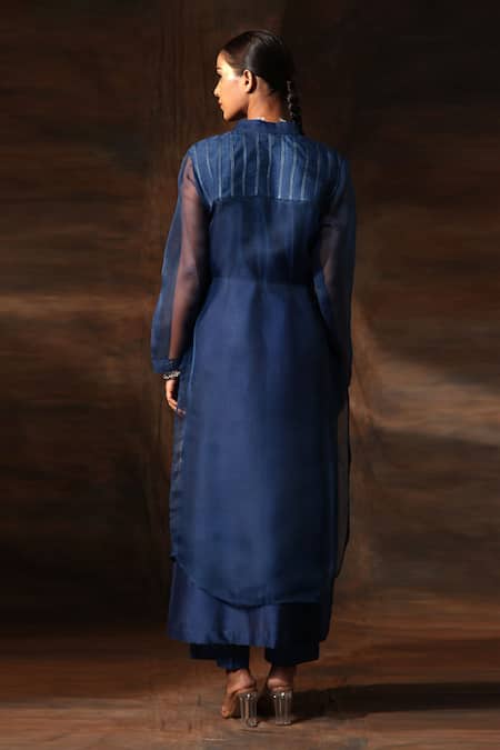 Neeta Bhargava Parrot Embroidered Jacket Pant Set 