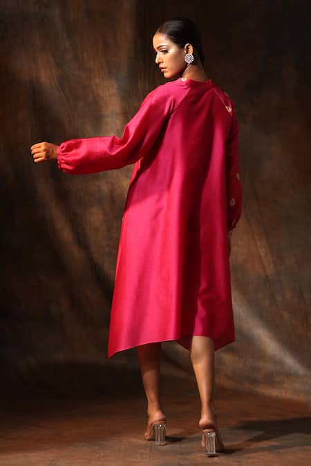 Neeta Bhargava Abstract Print Collared Dress 