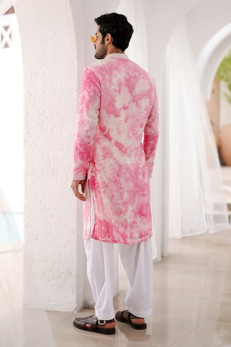 Asuka Tie-Dye Mirror Embroidered Kurta & Pyjama Set 
