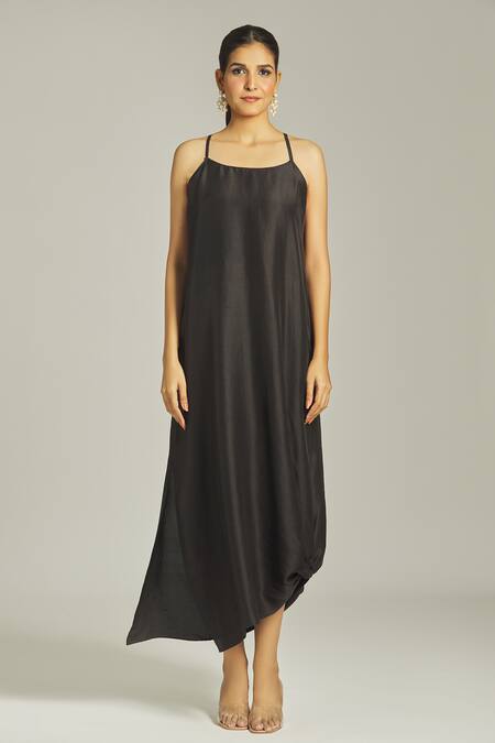 Anamika Khanna_Green Silk Embroidery, Pearls Mandarin Collar, Embellished Long Coat With Dress_at_Aza_Fashions