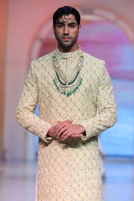 Neeta Lulla Adrit Lucknowi Embroidered Sherwani Set 