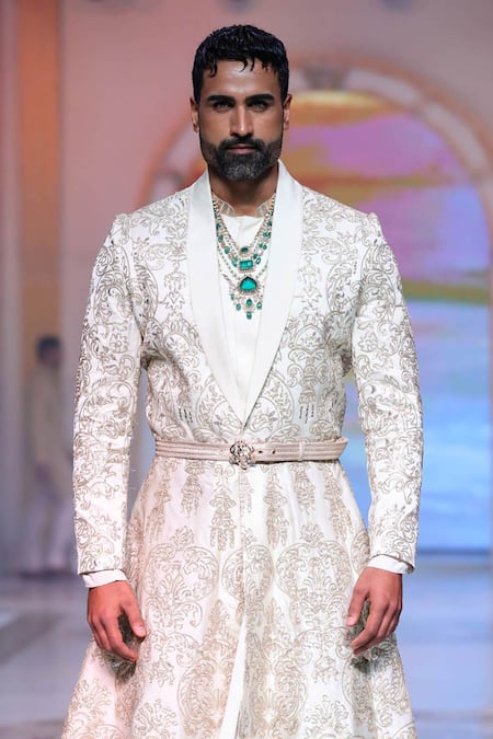 Neeta Lulla Aaradh Gota Embroidered Achkan Set 